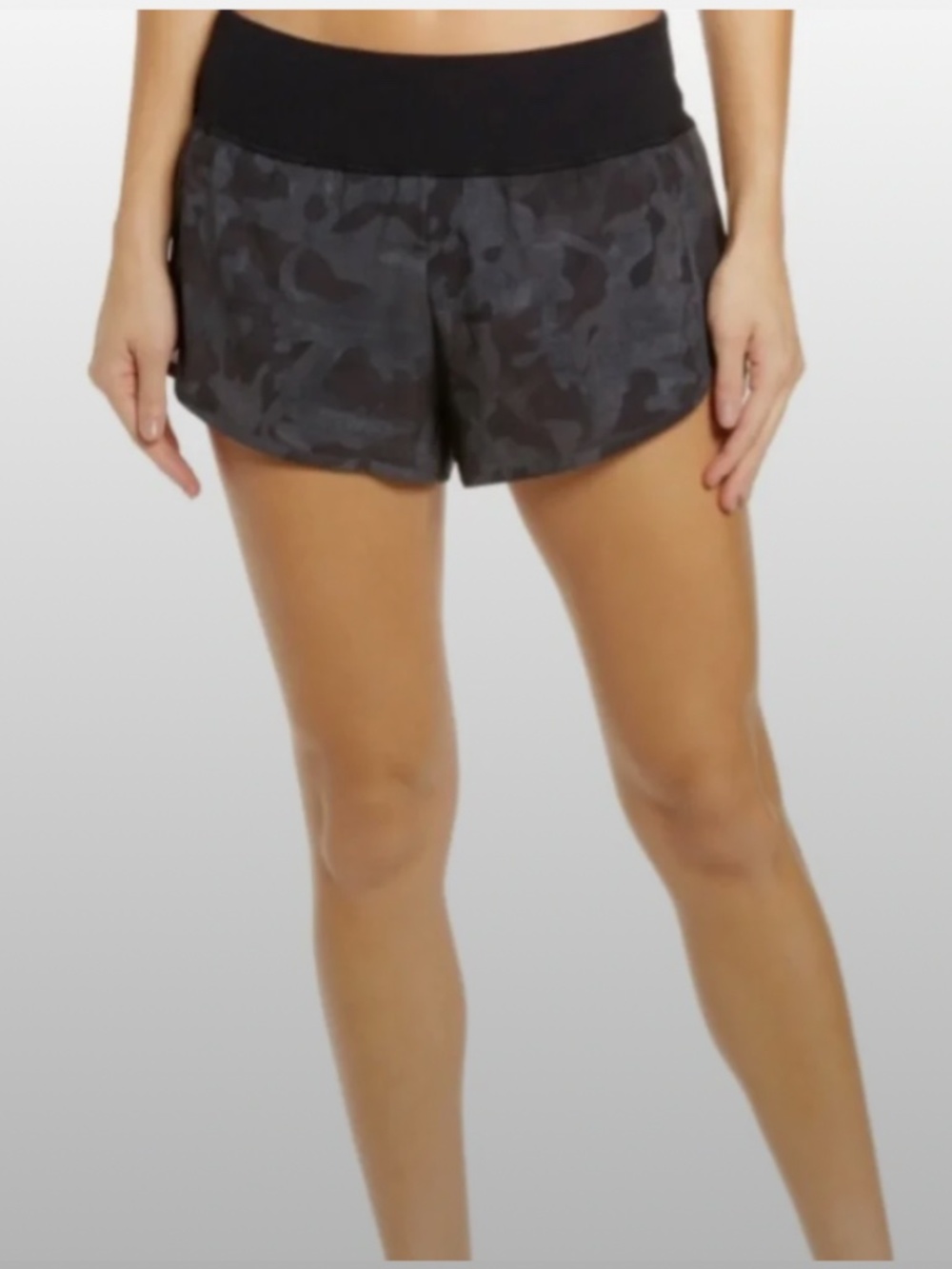 ZELLA - Women's Black Camo Athletic Running Shorts